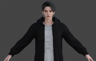 数字虚拟人 游戏帅哥 年轻男人