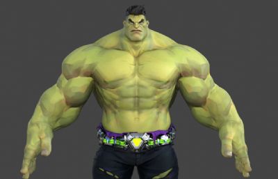 绿巨人浩克 游戏卡通人物 有绑定