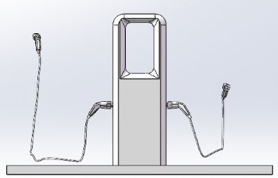 电动汽车充电站(两个充电接口)