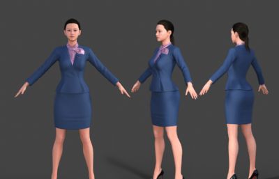 女职员 空姐套装 美女服务员  职业装时尚服装