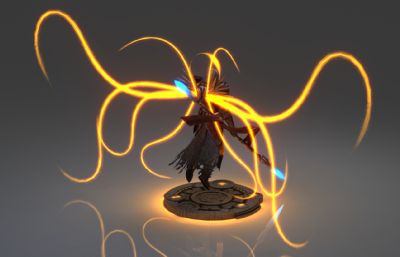 次世代天神神灵 圣光大天使 有绑定动画