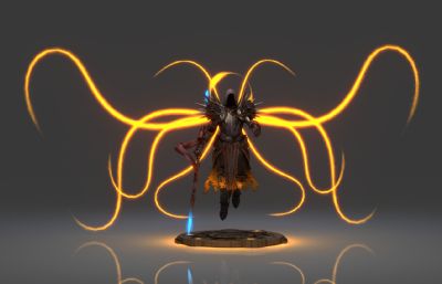次世代天神神灵 圣光大天使 有绑定动画
