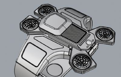 穿戴式无人机设计-产品设计建模渲染