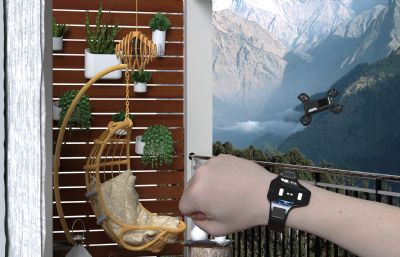 穿戴式无人机设计-产品设计建模渲染