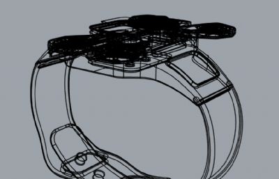 穿戴式无人机设计-产品设计建模渲染