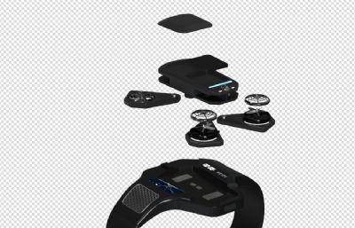 穿戴式无人机设计-产品设计建模渲染