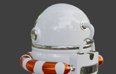 手办宇航员3d模型blender
