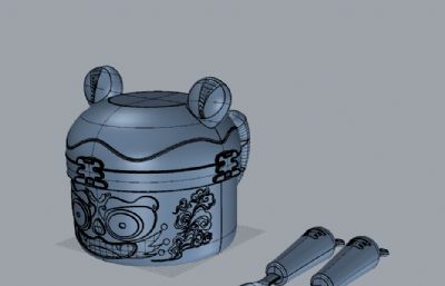 文创儿童餐具-布偶虎民俗文创设计