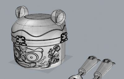 文创儿童餐具-布偶虎民俗文创设计