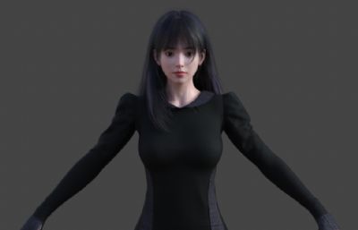 漂亮连衣裙女孩 时尚女人 年轻城市女青年