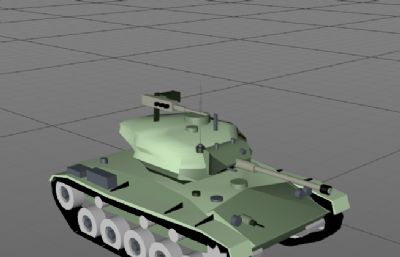 低聚面卡通坦克