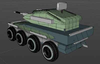 LOW-低聚面模块化可拼装模型坦克装甲
