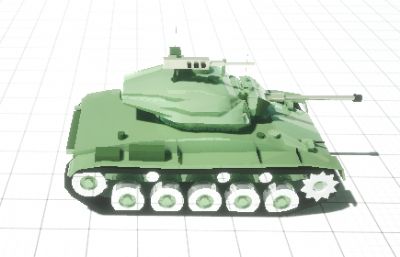 低聚面卡通坦克