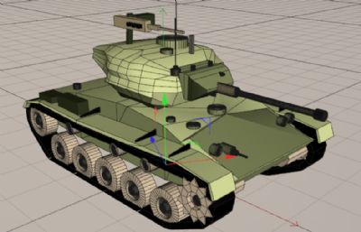 低聚面卡通坦克