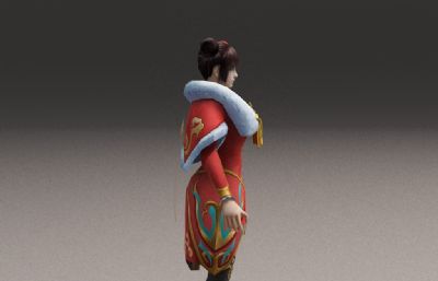 古代女喜庆服饰 古装女人