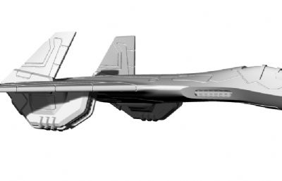 科幻战斗机stl摆件