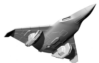 科幻战斗机stl摆件