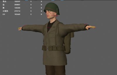 20世纪二战军人士兵 游戏人物