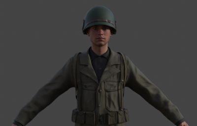 20世纪二战军人士兵 游戏人物