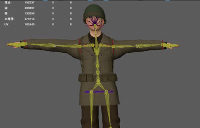 20世纪二战军人士兵 游戏人物