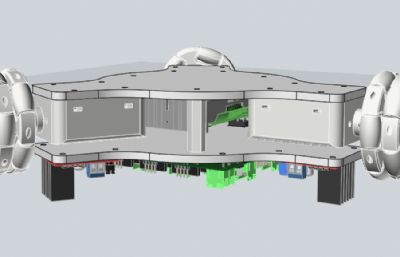 三自由度全向轮小车