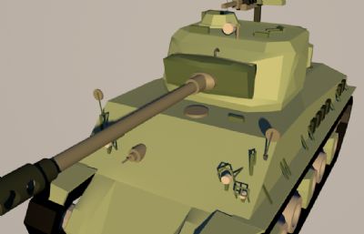 m4e8低聚面可拼装坦克