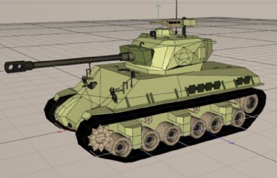 m4e8低聚面可拼装坦克