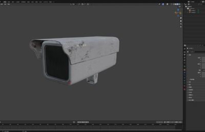 锈迹斑斑的老旧摄像头 BPR贴图