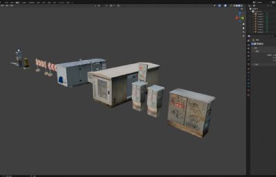 电箱柜子 工业柜子 机械公司设施 停车机及道具