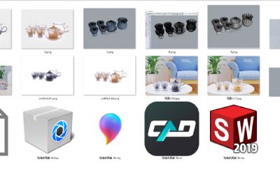 茶具设计-玻璃茶具-建模渲染