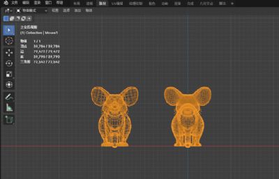 卡通风格的老鼠3d模型