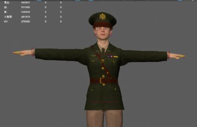 20世纪二战军官 二战美国军官 游戏军人