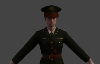 20世纪二战军官 二战美国军官 游戏军人