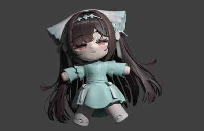 卡通碧蓝航线长风玩偶