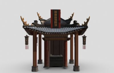 小寺庙佛堂 土地庙 佛家建筑场景