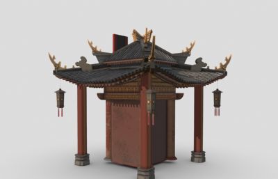 小寺庙佛堂 土地庙 佛家建筑场景