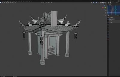 小寺庙佛堂 土地庙 佛家建筑场景