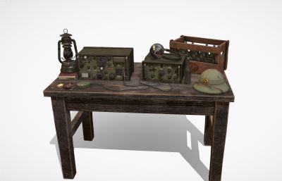 越南战争期间102E型高频无线电 老旧物件场景