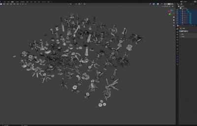 树桩树根 枯树树木模型合集