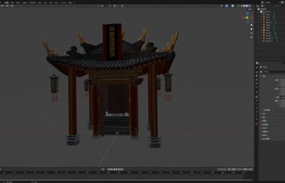 小寺庙佛堂 土地庙 佛家建筑场景