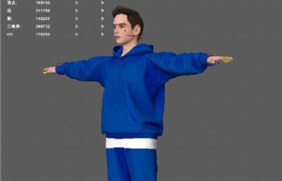 运动休闲卫衣男孩 城市青年路人帅哥