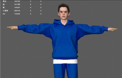 运动休闲卫衣男孩 城市青年路人帅哥