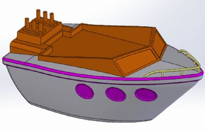 简易的船3D模型
