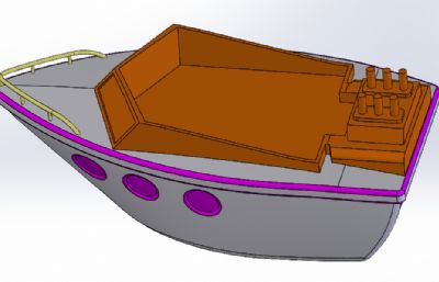 简易的船3D模型