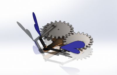 齿轮传动扑翼机构