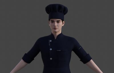 餐厅职业装 厨师小哥 餐厅厨师服装