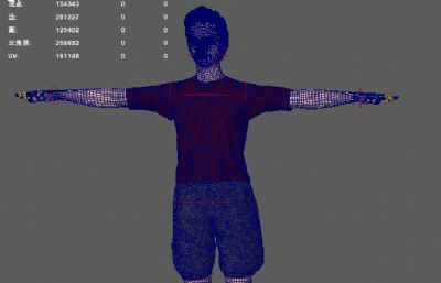 城市青年 年轻帅哥 休闲短袖短裤路人