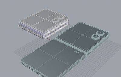 荣耀Magic V Flip2手机3D模型