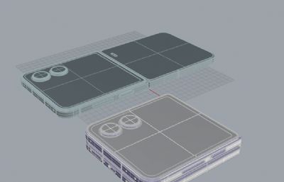 荣耀Magic V Flip2手机3D模型