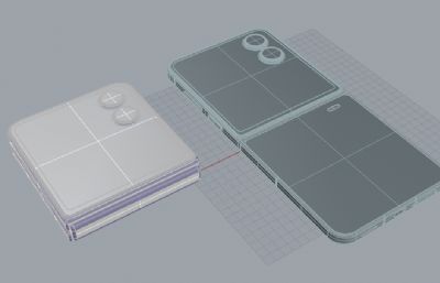 荣耀Magic V Flip2手机3D模型